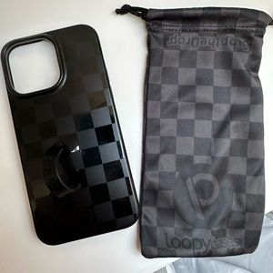 Loopy case- midnight checkered- iPhone 14 Pro Max